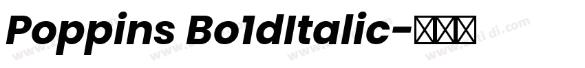 Poppins Bo1dItalic字体转换